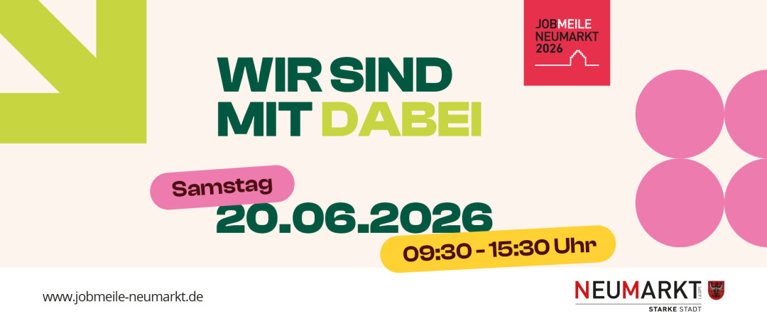 Plakat der Jobmeile Neumarkt 2026